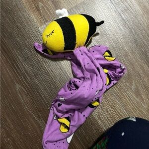 Little Sleepies purple, Yellow and Black Bee lovey